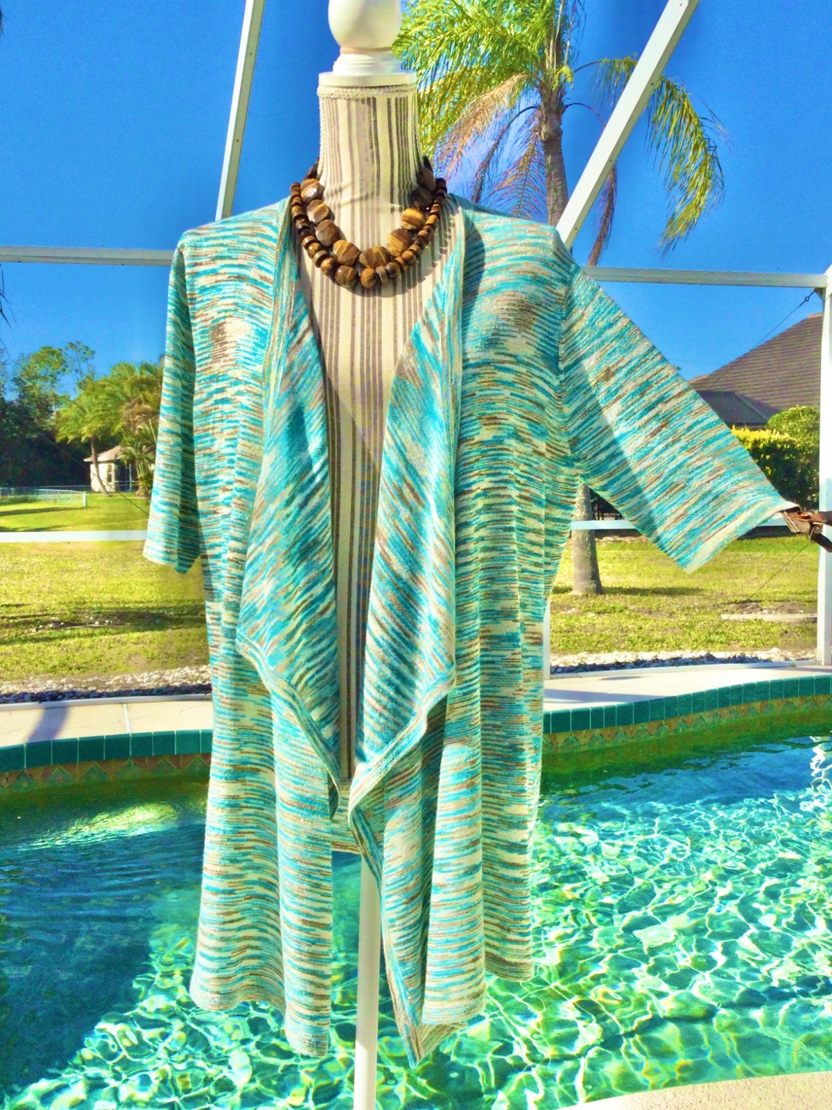 WHBM Black,White DRAMATIC Zebra Beaded Front LITE… - image 9