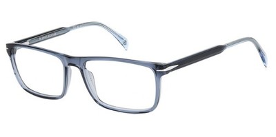 David Beckham Men's Crystal Blue Rectangle Eyeglass Frame - DB1135-0PJP-17