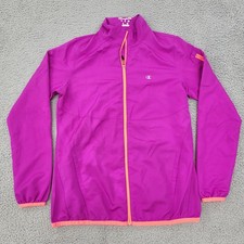 Champion Elite Windbreaker Jacket Womens Small Purple Full Zip