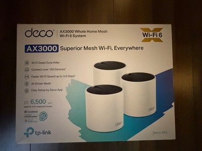 TP-Link Deco X55 AX3000 Mesh Wi-Fi 6 System Dual-Band MU-MIMO (3-Pack)