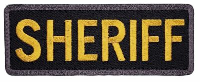 Sheriff Embroidered Patch [Hook Fastener -4.0 X 1.5 - SL2]