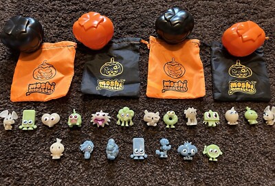 Moshi Monsters Halloween Scream ULTRA RARE Pumpkin Sets + Glow in Dark Figuren