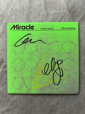 Signed CD Single Calvin Harris Ellie Goulding Miracle