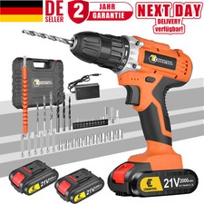 CONENTOOL 2Akku 21V Akkuschrauber Kombi Schrauber Elektroschrauber Werkzeug Setz