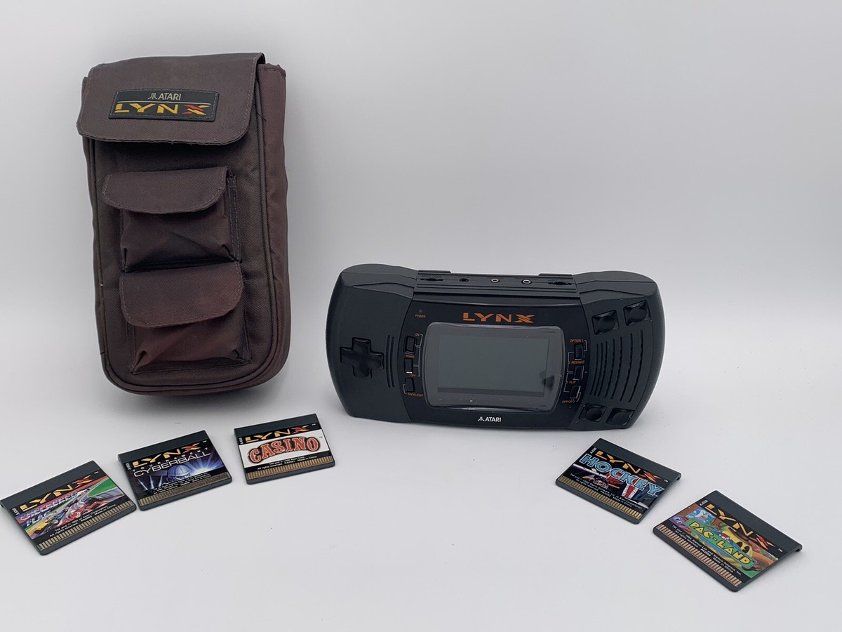 Vintage Atari Lynx PAG-0401 Handheld w/ 5 original 90's games (9V