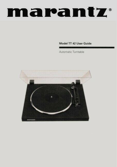 Marantz TT42 Automatic Turntable Operating Instruction USER