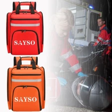 First Aid Trauma Backpack - EMS Medi-cal Tactical Molle Bag - Red/Orange