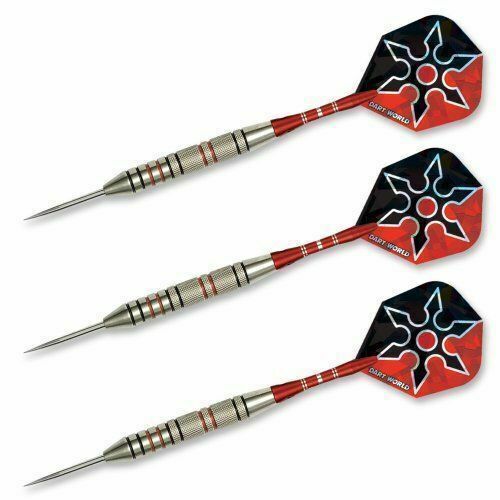 Wolftop 15 Pack Steel Tip Darts 18 Grams, Premium Darts Metal Tip Set with  Aluminum Shafts, Standard Flights, Rubber O'Rings and Extra Dart Sharpener