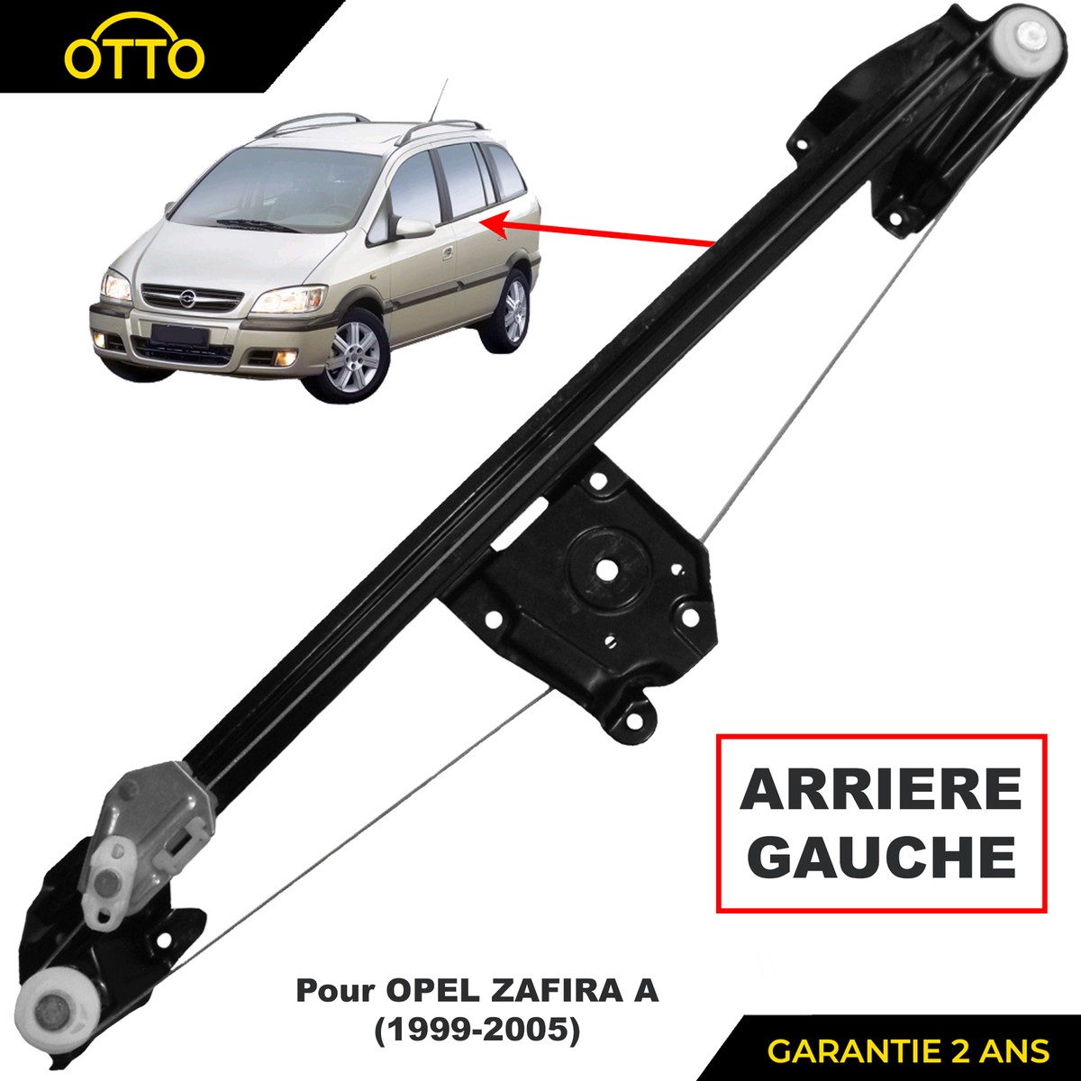 Leve Vitre Electrique ARRIERE GAUCHE pour Opel ZAFIRA (99-05