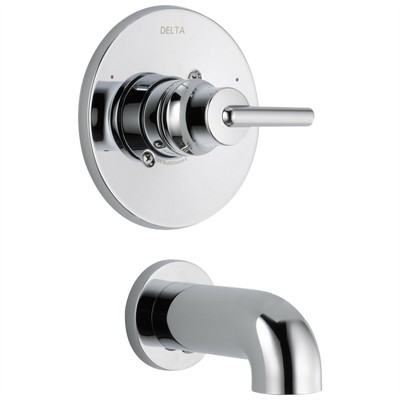 Delta Trinsic Chrome Single Handle Wall Mount Tub only ...