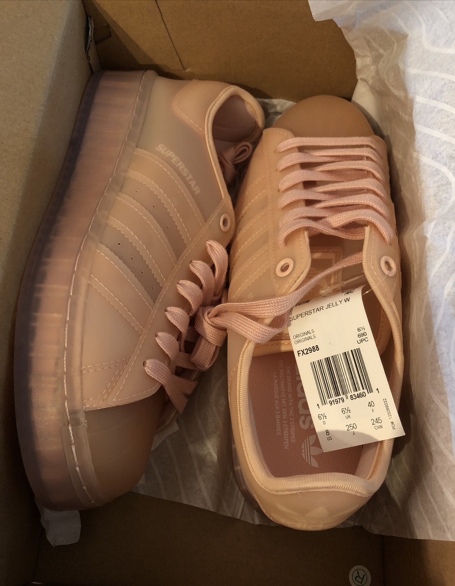 Nib Adidas Originals SUPERSTAR JELLY Shell-Toe Vapor Pink Shoe