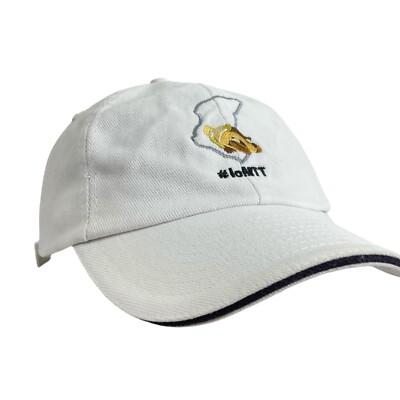 Isle Of Man TT Races Baseball Cap White Embriodery Track & Rider Adjustable Hat
