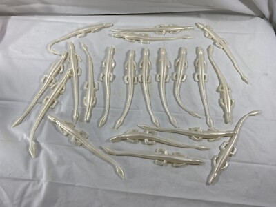 NEW 9'' Lizard Bait Soft Plastic PEARL WHITE Fishing Lure CREAM Lot of 20