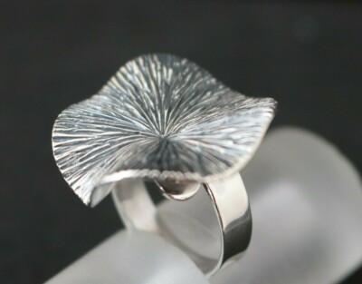 Silberring Blume Lotus Vintage Ring - 925er Silber - verstellbar offen Damenring