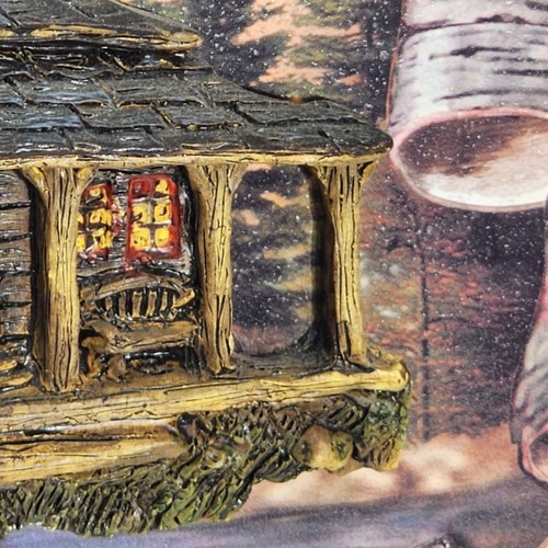 Welcome To Our Cabin Welcome Coat Rack With 3D Log Cabin Scene Wall Art Vintage - Picture 7 of 12