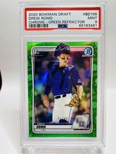 2020 Bowman Draft - Drew Romo - Green Refractor /99 PSA 9 Mint 1st RC Rockies