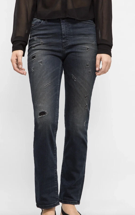 DIESEL 32” Reen Straight Jeans 0677K Dark Wash Women’s SIZE 26 - Image 3 of 4