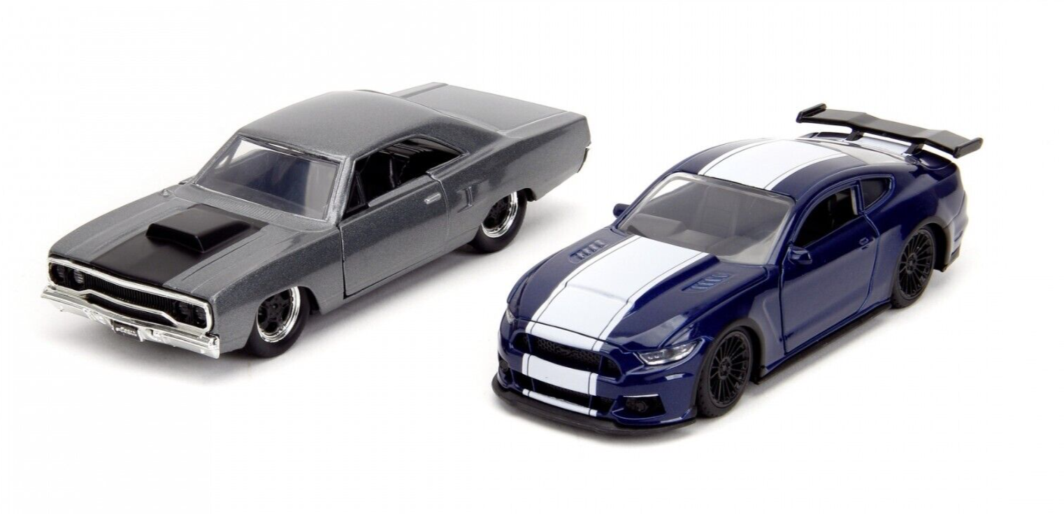 Fast And Furious Mustang GT 2016 + Plymouth Dom's 1/32 Jada Scatola originale