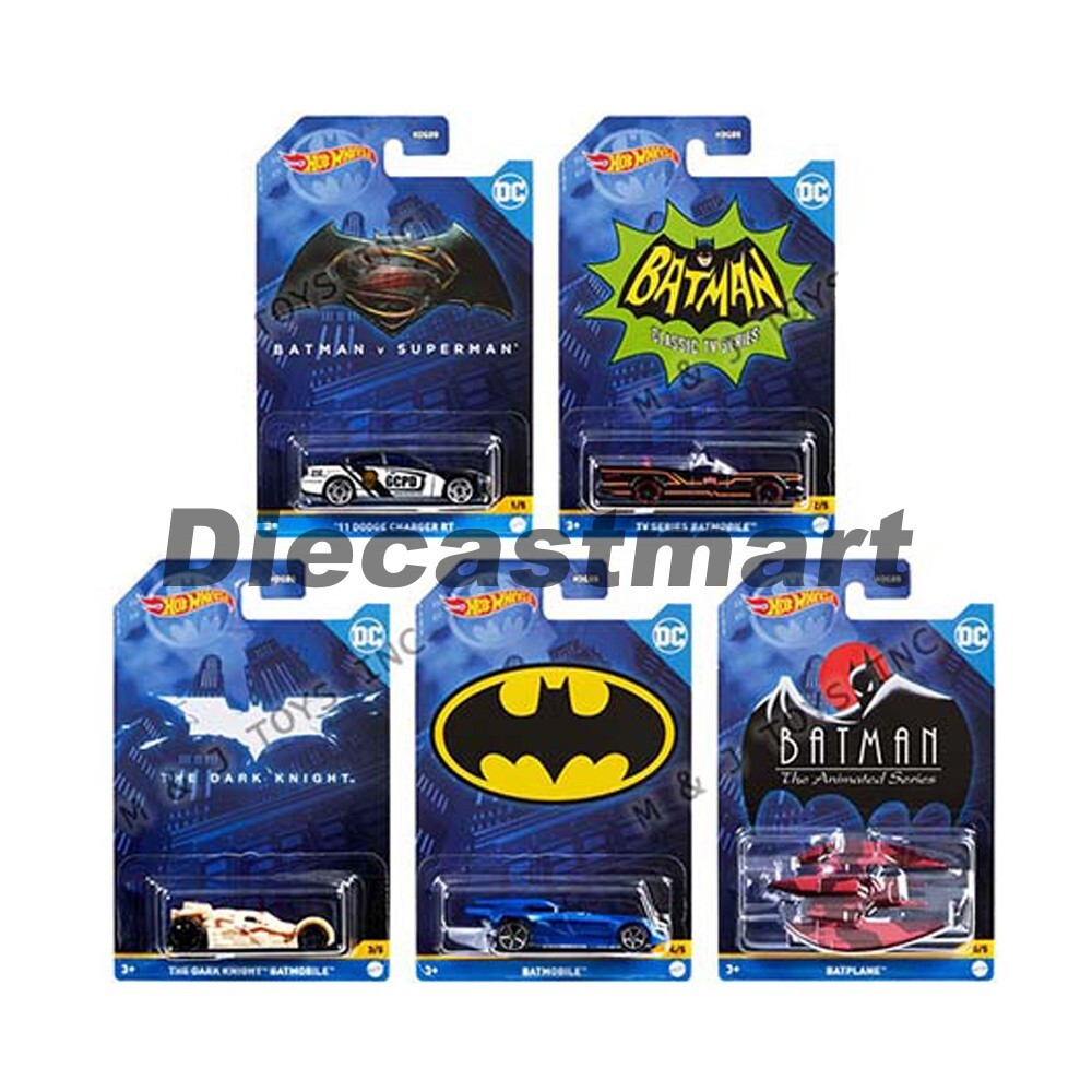 Hot Wheels 1:64 Batman Theme Batmobiles HDG89-956A Set of 5