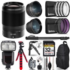 Nikon NIKKOR Z 35mm f/1.8 S Lens -3 Lenses Monopod -32GB Kit