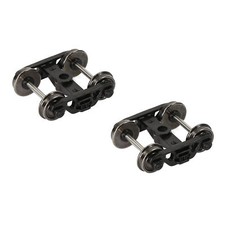 2pcs HO Scale 1:87 Roller Bearing Truck 33" Metal DC Wheelsets 4-Springs