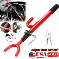 Steering Wheel Lock Twin Hooks Anti Theft Universal Car Van Truck SUV auto