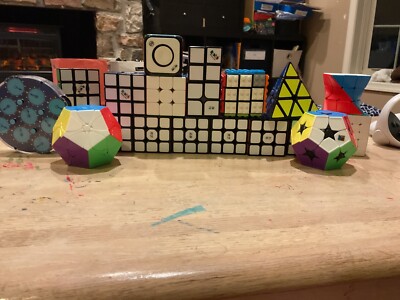 20 $10-15 rubiks cubes some used most solved 2 scrambled some unique ones