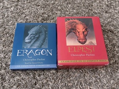 Eragon & Eldest Books 1-2 by Christopher Paolini Audiobook CD Boxset Lot Of 2