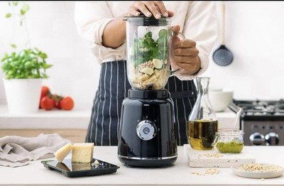 MasterChef 1.1-Qt. 300-Watt 2-Speed Table Blender with Glass Pitcher NEW