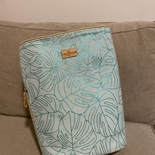 Insulated 2 Bottle Wine Carrier Tote Cooler Bag for Travel Picnic - Natural Elem