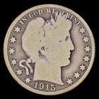 1915 USA. Barber Half Dollar. Silver. Denver Mint. KM-116.