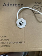 500FT CAT6 Solid Cable 550Mhz Ethernet LAN UTP 24AWG RJ45 Network High Perfo