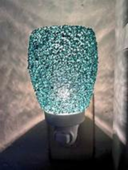 NEW SCENTSY Glitter Teal Mini Sparkle Wax Warmer Plug In *Damaged Box*