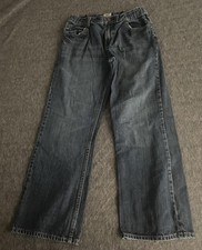 GapKids Jeans Boys 12 Husky Blue Adjustable Waist Straight Fit Denim Pants Used