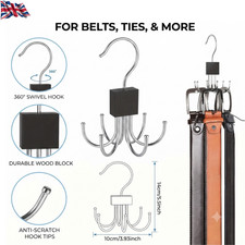 Wooden Hanger Belt & Tie Rack Storage Organiser