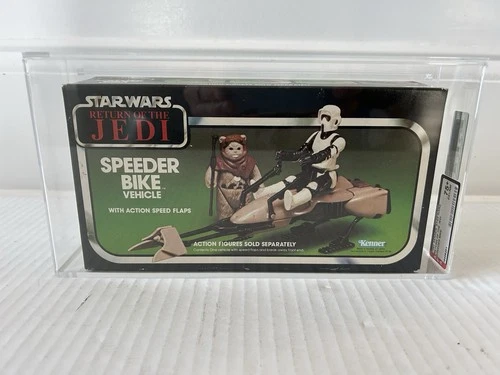 STAR WARS SPEEDER BIKE RARE VARIANT MISB AFA 75+ JUST GRADED KENNER VINTAGE 1983