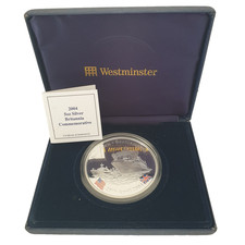 2004 UK 5oz Coin 999 Fine Silver Britannia QE2 and QM2 Ships Proof Boxed Ltd 500