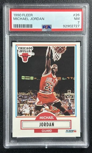 MICHAEL JORDAN PSA 7 1990-91 FLEER #26 BULLS 2727