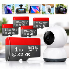 128GB Micro SD Card with Adapter Class 10 MicroSDXC Memory Card for Phone Camera
