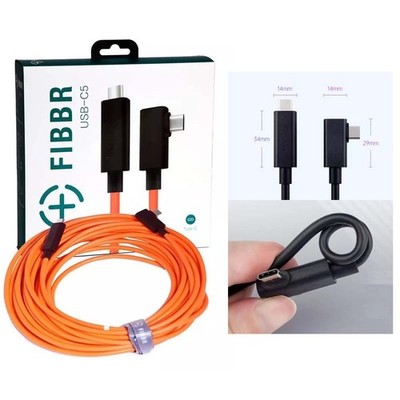 SALE FIBBR Fiber Optic Type-C Data Cable Link VR Elbow Branch Pico/Vive 10M 