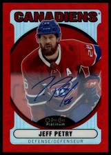 2021-22 O-Pee-Chee Platinum #R-6 Jeff Petry Retro-Red-Rainbow-Autographs
