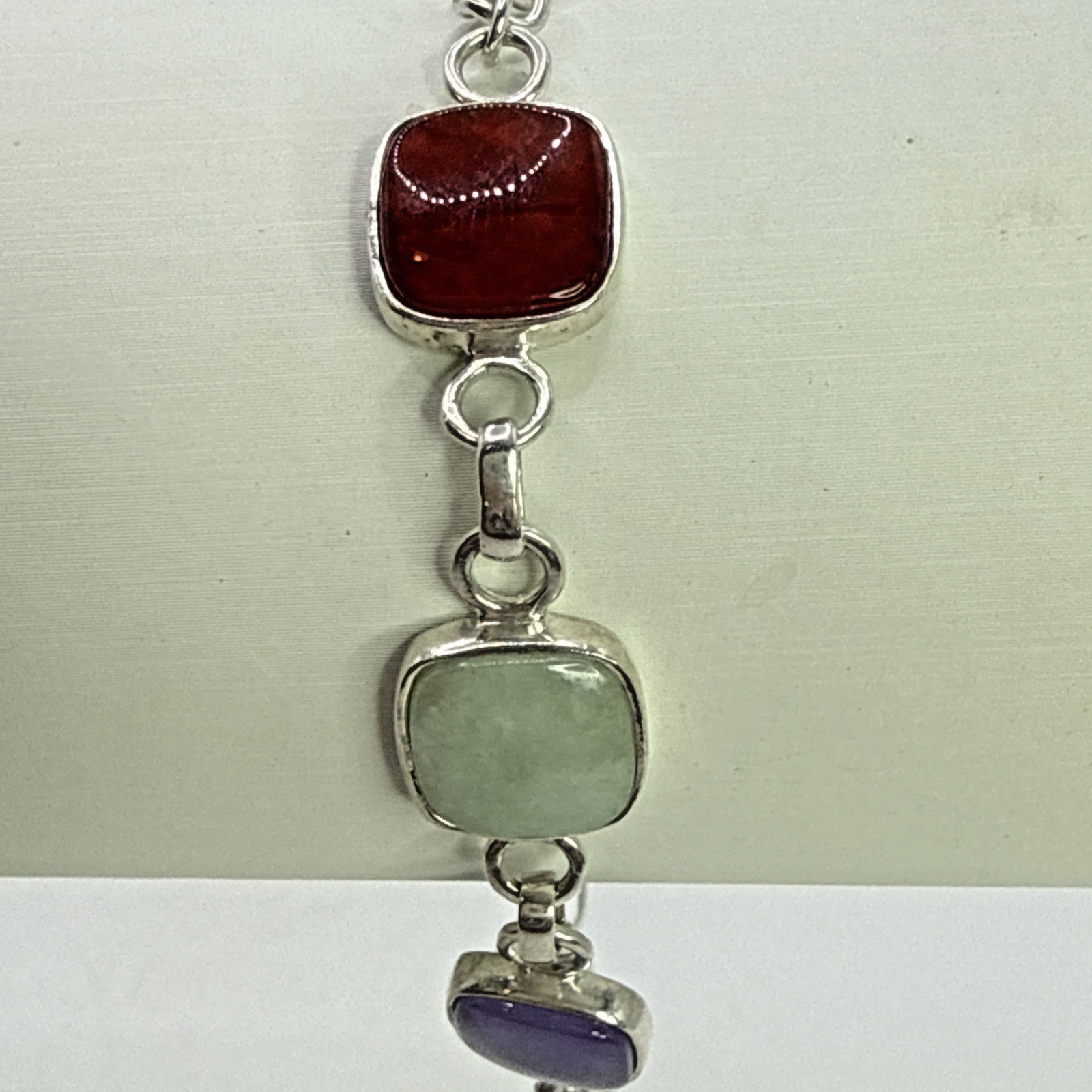 Solid .925 Sterling Silver 7.75" Custom Link Brac… - image 4