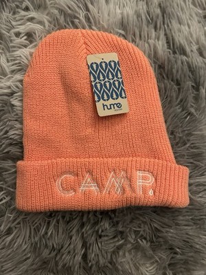 Hume Apparel Camp Beanie Hat Knit Cap One Size Adult Orange NWT