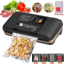85Kpa Commercial Electric Vacuum Sealer Double Pump Food Storage With 10 Bags