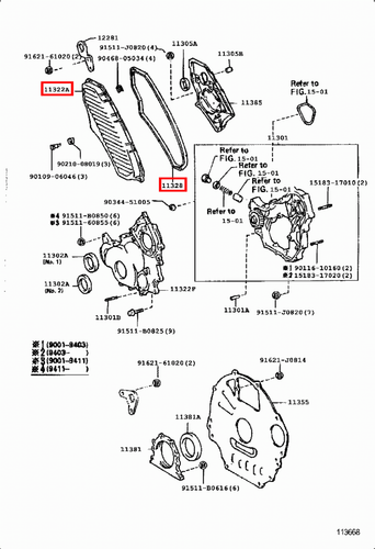 Genuine LandCruiser 78 76 Series 1HZ 4.2 Diesel Timing Belt Cover w Pad Gasket - Picture 10 of 18
