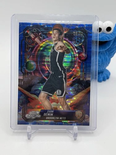 2025-26 Topps Cosmic Chrome Egor Demin Propulsion RC Blue Moon Refractor #/99