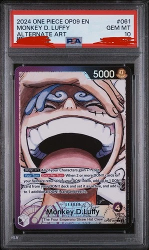 Monkey.D.Luffy (Alt Art Leader) OP09-061 Emperors in the New World PSA 10
