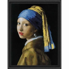 RIOLIS® Girl with a Pearl Earring Kit & Frame Counted Cross-Stitch