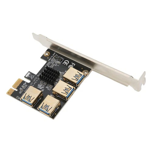 PCIe 1 Bis 4 Riser-Karte Schwarz 4 USB 3.0-Anschlüsse Plug-In-Design X4 X8 KUI
