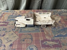 Vintage 1930  s Wyandotte Pressed Steel Toy Town Milk Toy Stake Truck White 11"